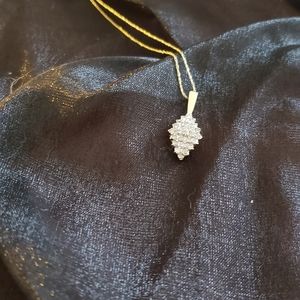 Necklace 14K Gold w Diamonds
